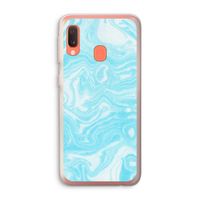Waterverf blauw: Samsung Galaxy A20e Transparant Hoesje