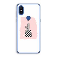 Zwart-wit cactus: Xiaomi Mi Mix 3 Transparant Hoesje