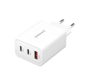 Intenso W65ACC GaN USB-oplader 65 W Binnen Uitgangsstroom (max.) 3.25 A Aantal uitgangen: 3 x USB-A, USB-C GaN, USB Power Delivery (USB-PD)