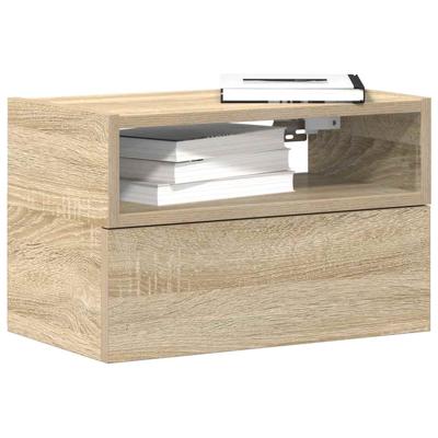 Nachtkastje wandgemonteerd 45x26x28,5 cm sonoma eikenkleurig