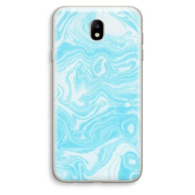Waterverf blauw: Samsung Galaxy J7 (2017) Transparant Hoesje