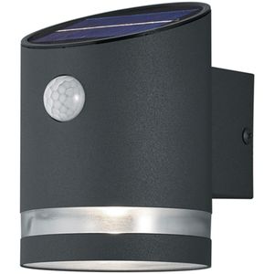 LED Tuinverlichting - Buitenlamp - Trion Salty - Wand - 3W - Warm Wit 3000K - Rond - Mat Zwart - RVS