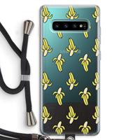 Bananas: Samsung Galaxy S10 Plus Transparant Hoesje met koord