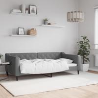 Slaapbank 90x190 cm stof donkergrijs