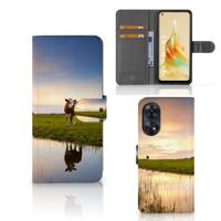 OPPO Reno8 T 4G | Telefoonhoesje | Met pasjeshouder | Koe