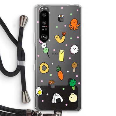 Happy bento friends: Sony Xperia 1 III Transparant Hoesje met koord