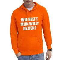 Oranje Wie heeft mijn Willy gezien hoodie heren - thumbnail