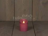 LED Kaars Wax Antiek Roze 10cm