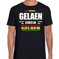 Geleen/Gelaen Carnaval outfit / t- shirt zwart heren - thumbnail