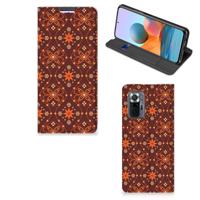 Xiaomi Redmi Note 10 Pro | Hoesje met Magneet | Batik Brown
