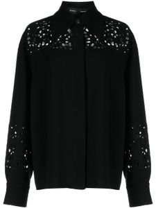 Proenza Schouler chemise en crêpe à broderies anglaises - Noir