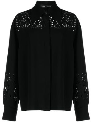 Proenza Schouler chemise en crêpe à broderies anglaises - Noir