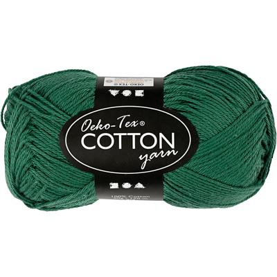 Creativ Company Katoengaren, donkergroen, 50gr, 170m