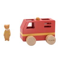 Trixie houten dieren brandweerwagen klein Trixie houten dieren brandweerwagen klein