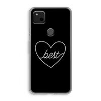 Best heart black: Google Pixel 4a Transparant Hoesje