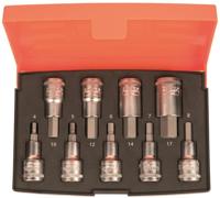 Bahco schroevendraaierdopsleutels 1/2" | zeskant | metrisch - 9-delig - koffer - s9hex