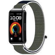 Sport loop nylon bandje - Blauw / groen - Huawei Band 10 / 9 / 8 Sport loop nylon bandje - Blauw / groen - Huawei Band 10 / 9 / 8