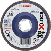 Bosch Accessoires X-LOCK Lamellenschijf Best for Metal recht, kunststof, Ø125mm, G 120, X571 - 1 stuk(s) - 2608619212 - thumbnail