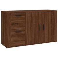 vidaXL Dressoir 100x33x59,5 cm bewerkt hout bruin eikenkleur