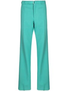 Lanvin pantalon droit à taille ceinturée - Vert