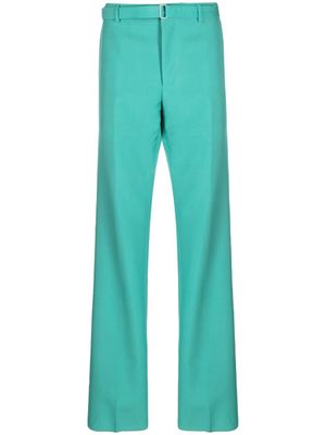Lanvin pantalon droit à taille ceinturée - Vert