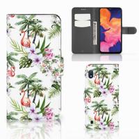 Samsung Galaxy A10 | Telefoonhoesje | Met pasjeshouder | Flamingo Palms