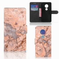 Motorola Moto G7 Play | Bookcase | Marmer Oranje