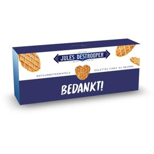 Jules Destrooper Natuurboterwafels - "Bedankt! / Merci!" - 100g x 2