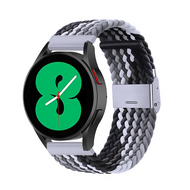 Braided nylon bandje - Grijs / zwart - Samsung Galaxy watch 7 - 40mm / 44mm - thumbnail