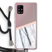 A touch of peach: Samsung Galaxy A51 5G Transparant Hoesje met koord