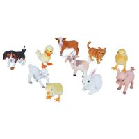 10x Plastic baby boerderijdieren speelfiguren - thumbnail