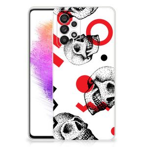 Silicone Back Case Samsung Galaxy A73 5G Skull Red