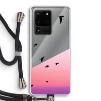 Fly away: Samsung Galaxy S20 Ultra Transparant Hoesje met koord