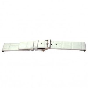 Horlogeband Universeel I520 Croco leder Wit 24mm