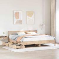 Bedframe zonder matras massief grenenhout 200x200 cm