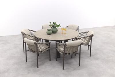 4 Seasons Allora/Arizona ronde tuinset Ø160 cm. - zand/terre