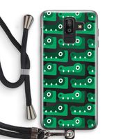 Crocs: Samsung Galaxy J8 (2018) Transparant Hoesje met koord