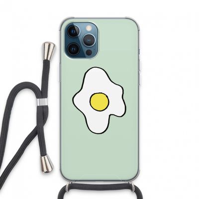 Spiegelei: iPhone 13 Pro Max Transparant Hoesje met koord