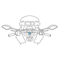 Opti Tube stuurbuisbevestiging voor motorfietsen - ø10-13,3 mm