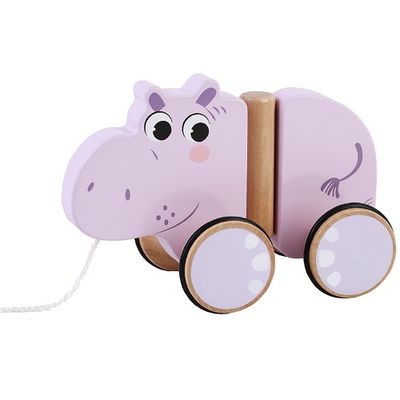 Trekfiguur nijlpaard met beweegbaar lijfje