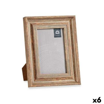 Fotolijsten Gift Decor Bruin Brons Hout Glas Kristal polyestyreen Plastic (6 Stuks)