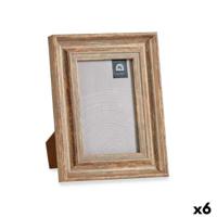 Fotolijsten Gift Decor Bruin Brons Hout Glas Kristal polyestyreen Plastic (6 Stuks)