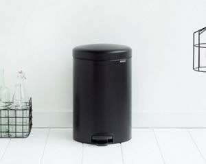 Brabantia newIcon pedaalemmer 20 liter met kunststof binnenemmer - Matt Black