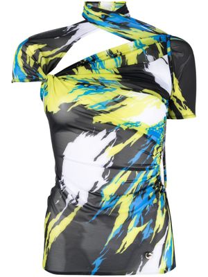 Coperni robe à imprimé graphique - Noir
