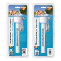 Set van 2x stuks drijvende water/zwembad thermometers