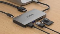 D-Link DUB-M610 laptop dock & poortreplicator Bedraad USB 3.2 Gen 1 (3.1 Gen 1) Type-C Aluminium, Zwart - thumbnail