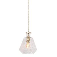 Mexlite Grazio glass hanglamp - E27 (grote fitting) - messing