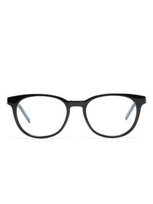 Saint Laurent Eyewear lunettes de vue rondes à logo - Noir