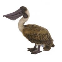 Levensechte Hansa pluche bruine pelikaan knuffel 38 cm - thumbnail