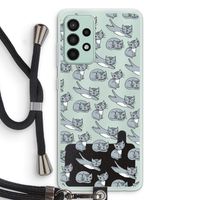 Poezen: Samsung Galaxy A52s 5G Transparant Hoesje met koord